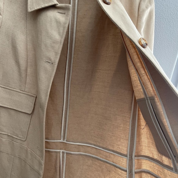 Marni Women Tan Cotton Long Jacket - Picture 5 of 16